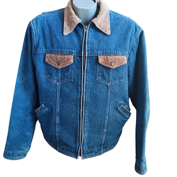 Vintage Men's Jacket XL Trucker Walls Blizzard-Pruf USA Blanket Lined Denim 80's - Picture 1 of 11